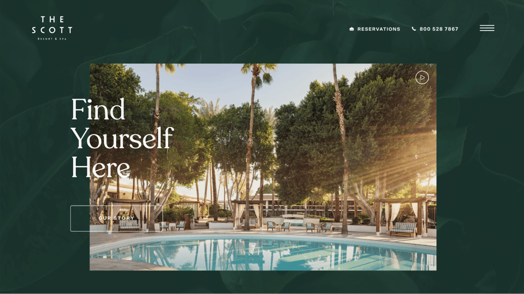 The Scott Resort & Spa homepage