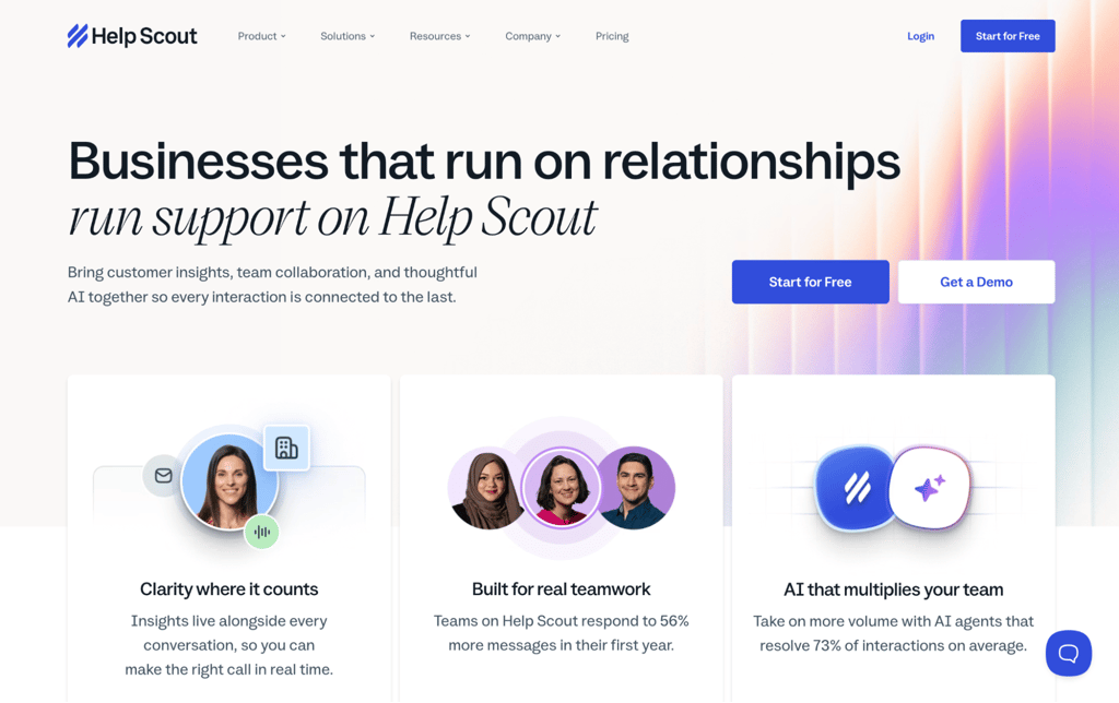 Help Scout homepage