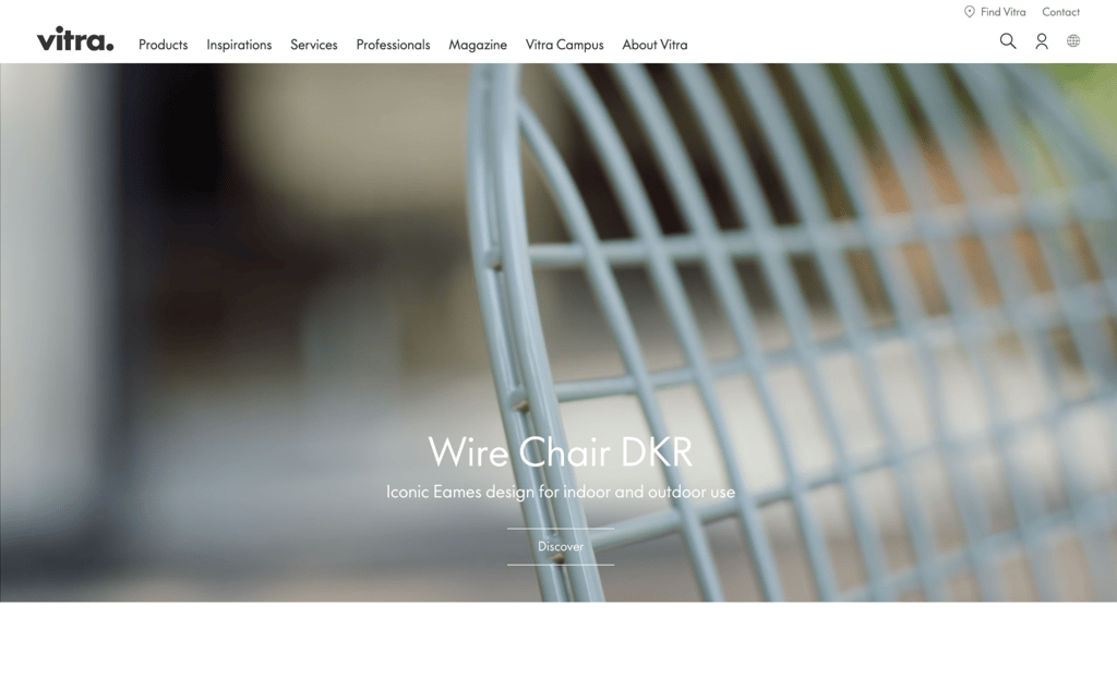 Vitra homepage