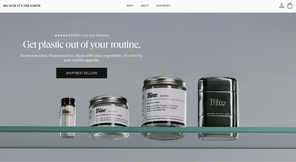 Bite Toothpaste Bits homepage