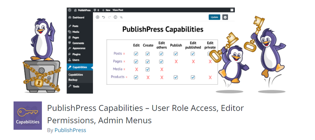 PublishPress Capabilities plugin banner
