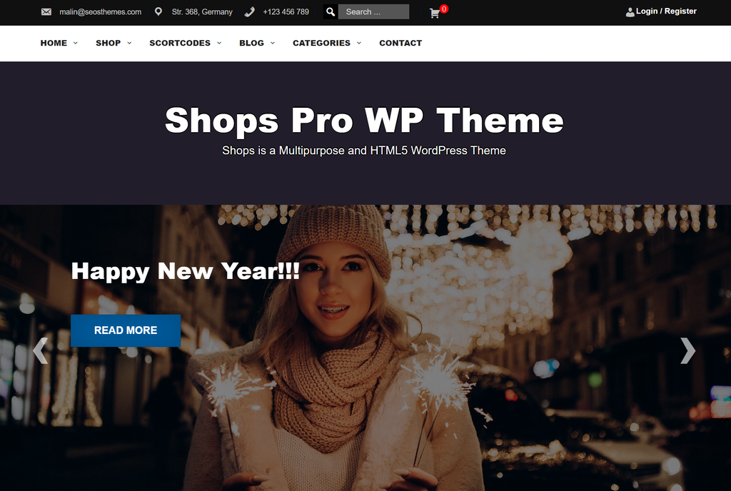 Th&egrave;me WordPress Shops