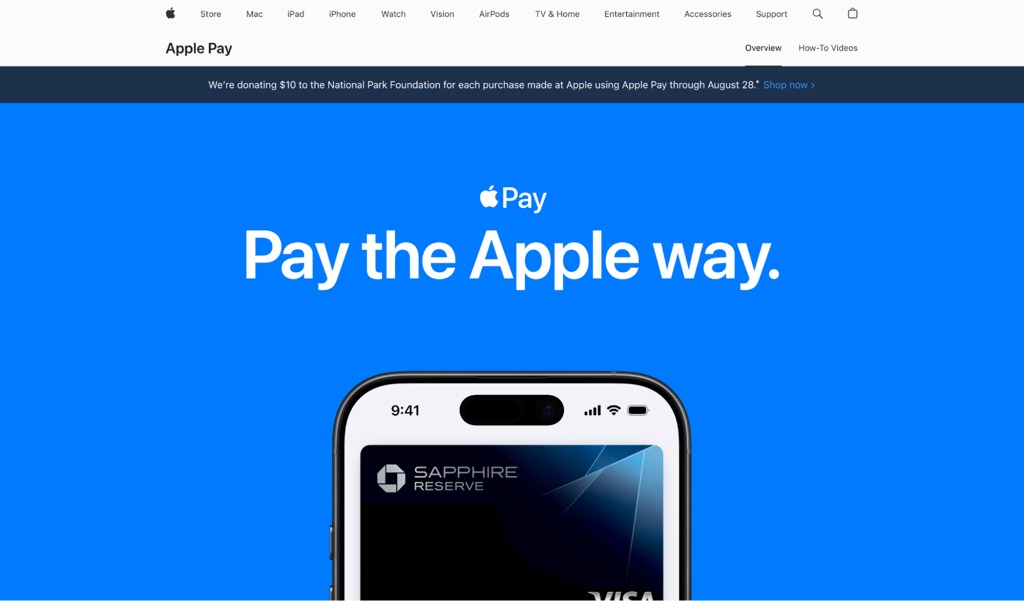 Apple Pay homepage