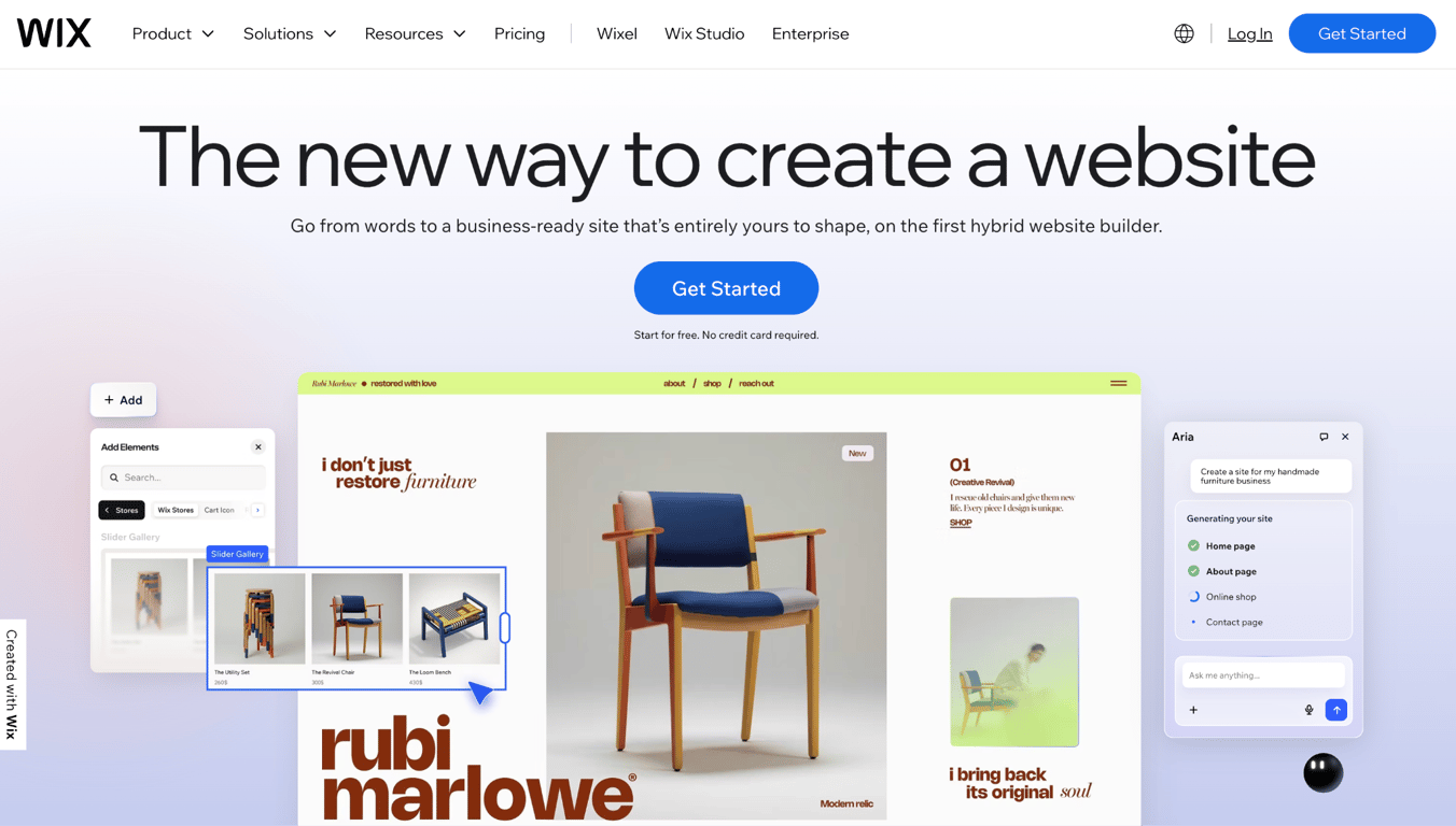 Wix landing page