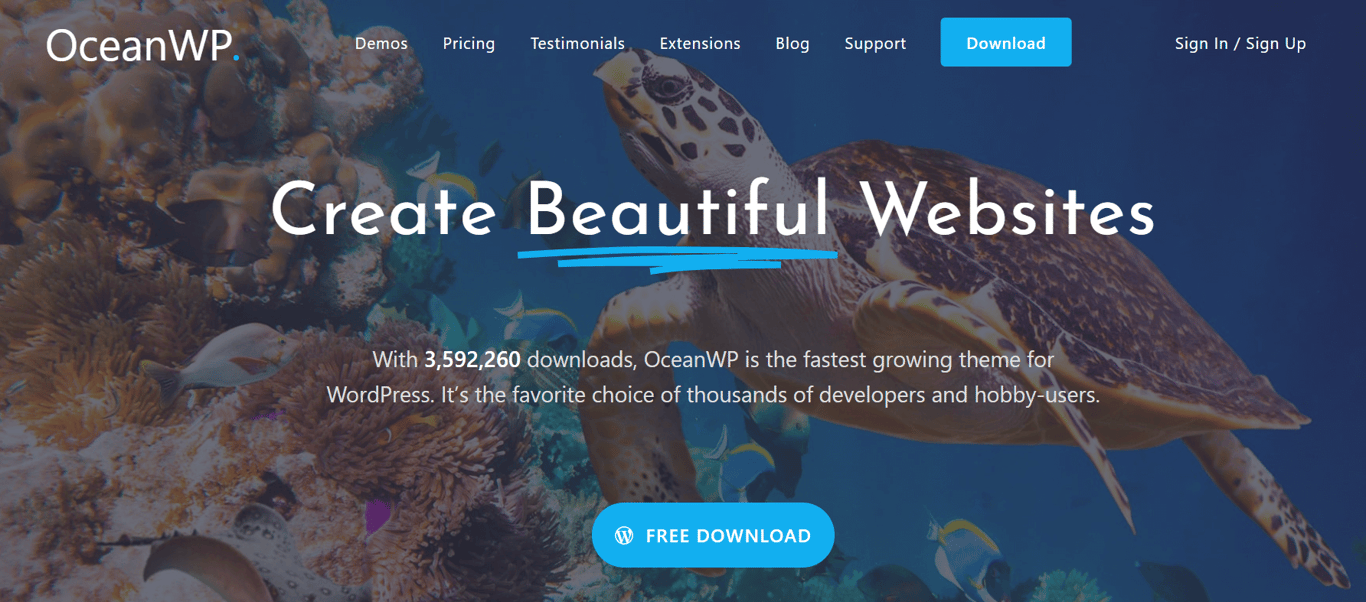 WordPress theme OceanWP