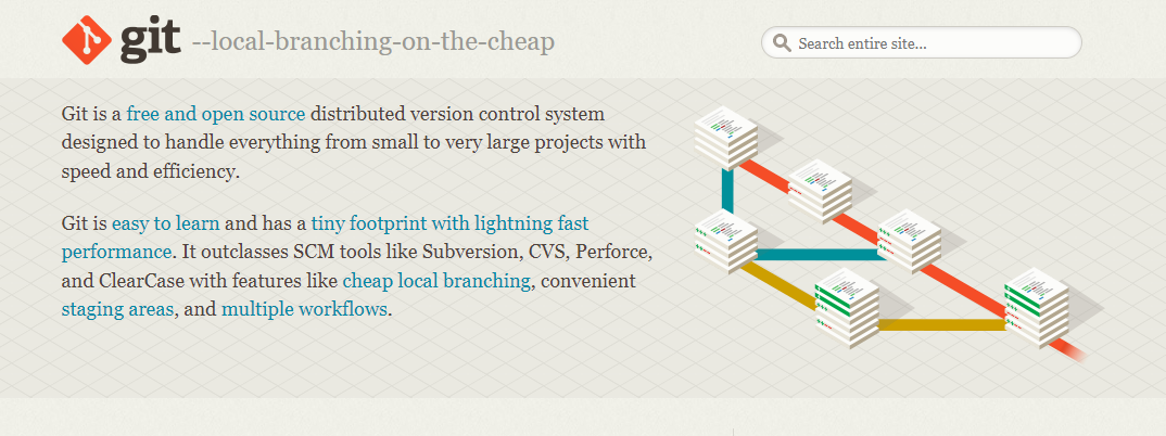 Git-SCM.com website homepage