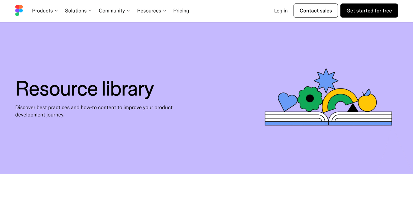 Figma's Resource library page