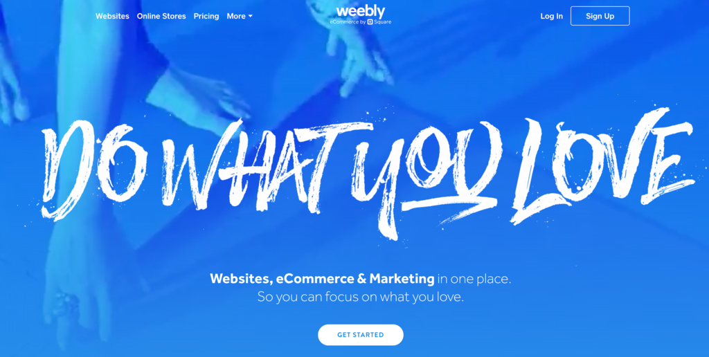 Weebly's official homepage