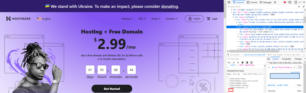 Adding a new line using Inspect Element on Firefox.