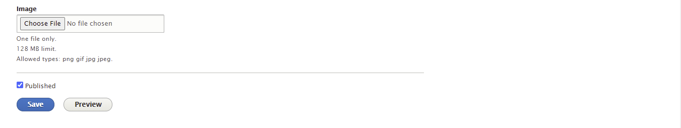 Screenshot showing where to check the Published box and click on the Save button