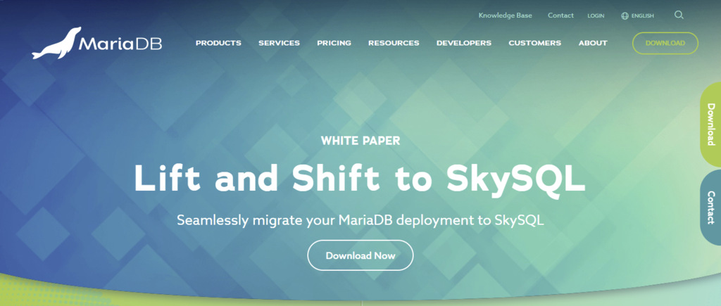 MariaDB homepage.