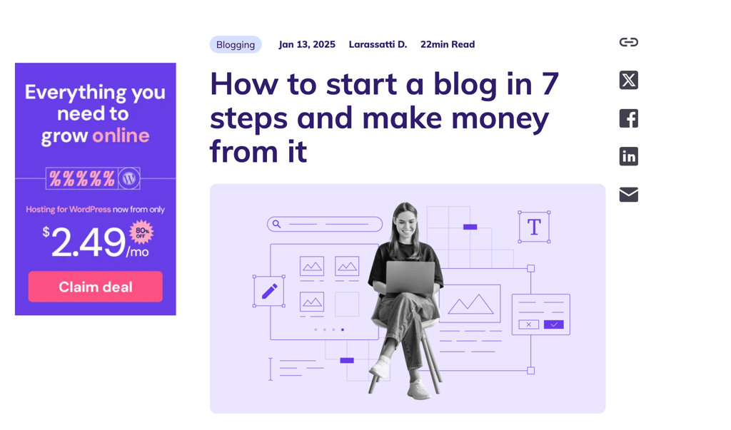 An example of a Hostinger Tutorials blog post's featured image