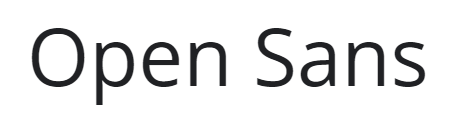 Open-sans, a sans-serif font.