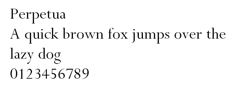 The letters and numbers of Perpetua.