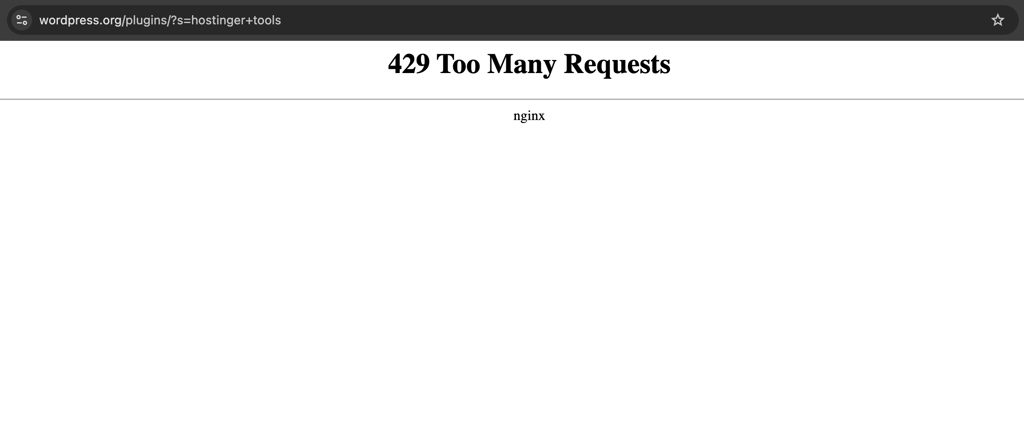 429 Too Many Request error in Google Chrome