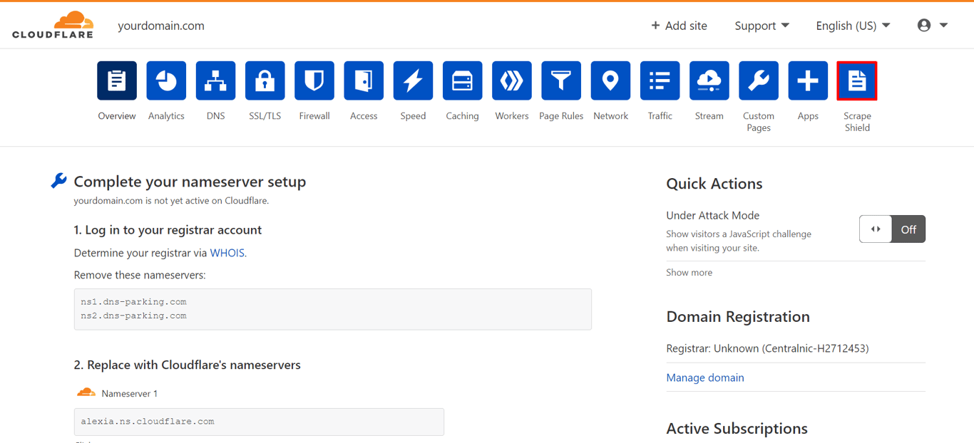 Scrape shield on Cloudflare