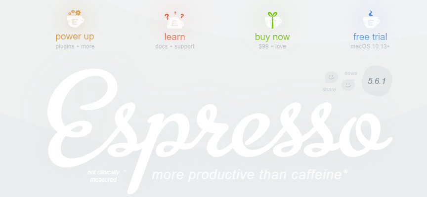 Espresso, a code editor for Mac