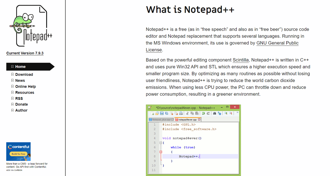 Notepad++ text editor