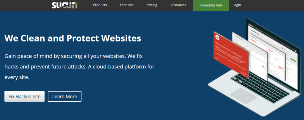 Sucuri online security service.