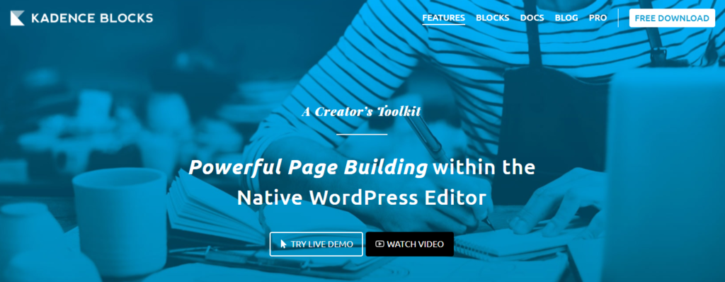 Kadence Blocks WordPress plugin
