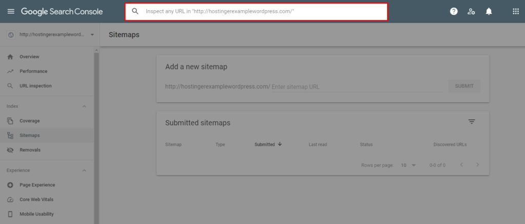 Inspect any URL using Google Search Console