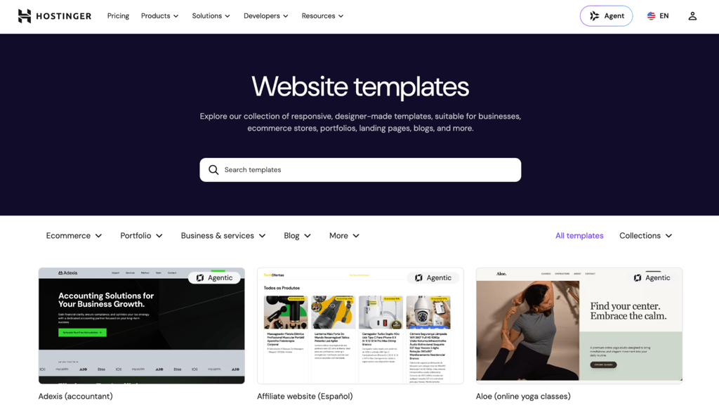 Hostinger Website templates