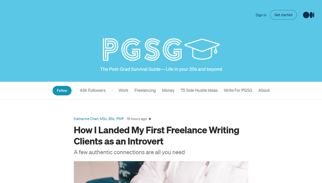 The Post-Grad Survival Guide's Medium page.