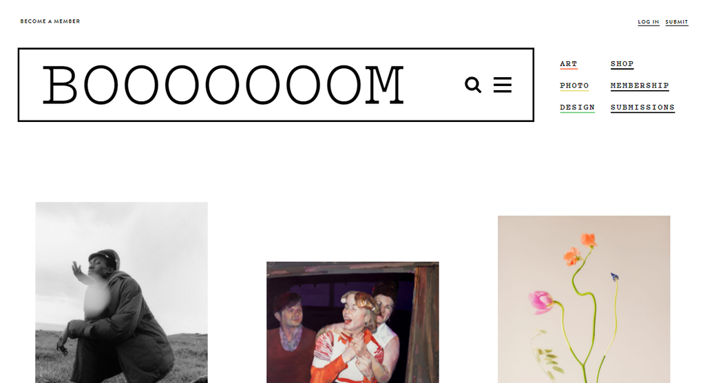 The Booooooom blog homepage