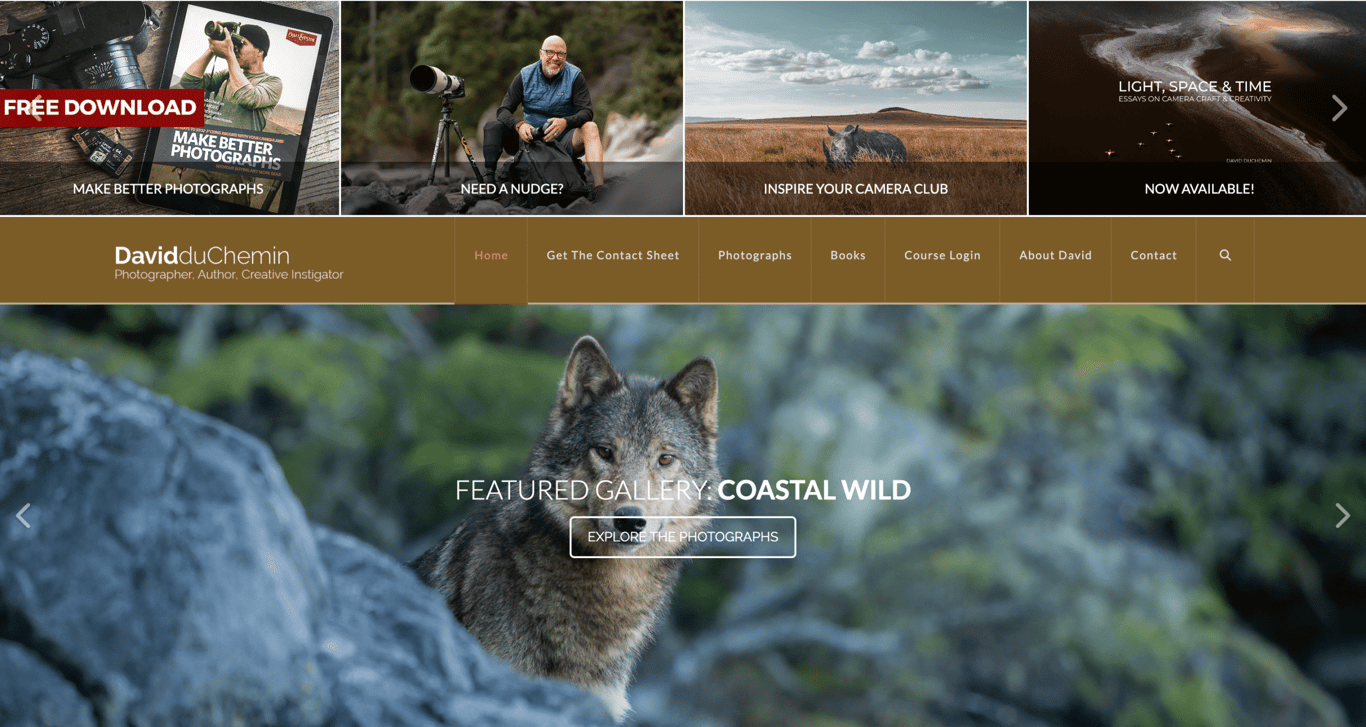 The David duChemin blog homepage