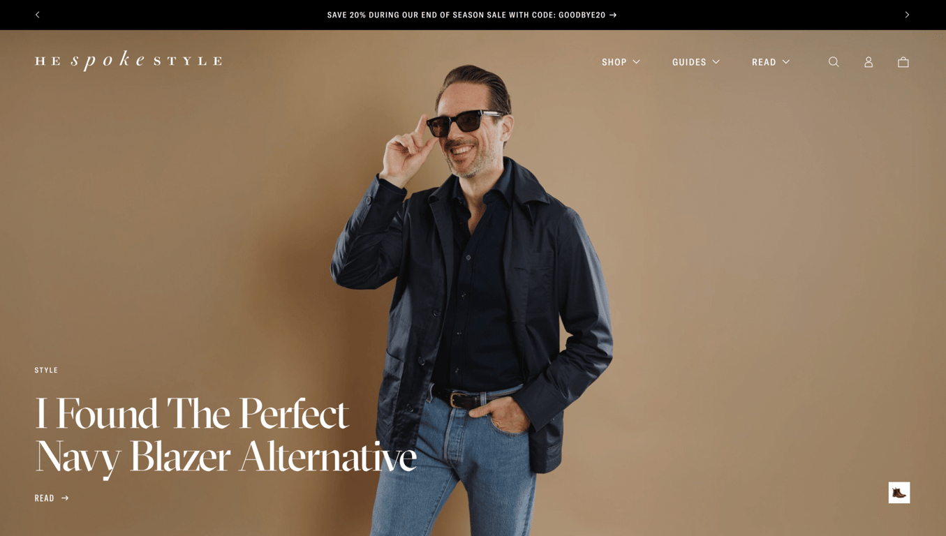 The He Spoke Style blog homepage