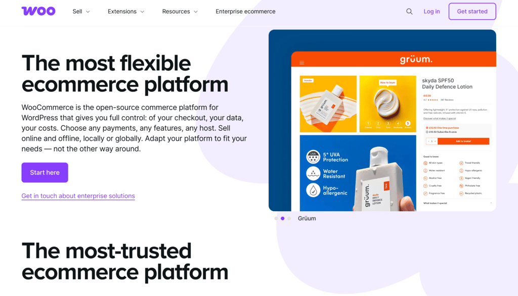 WooCommerce homepage