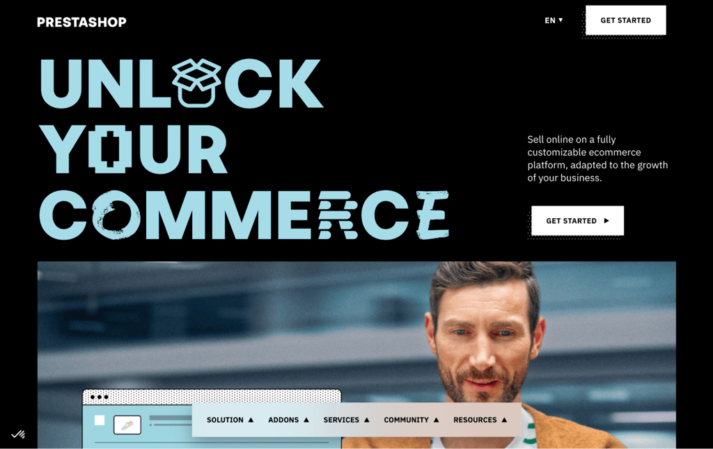 PrestaShop homepage