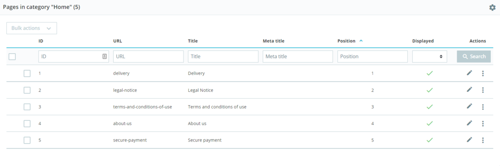 How to modify pre-installed pages