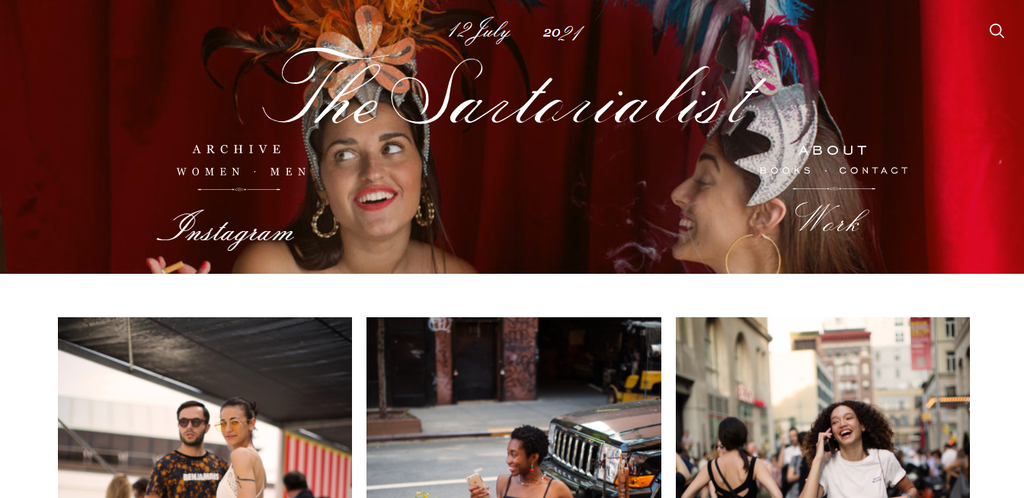 The Sartorialist blog homepage