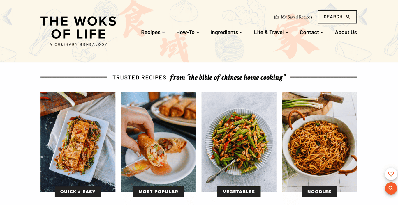 The Woks of Life website homepage