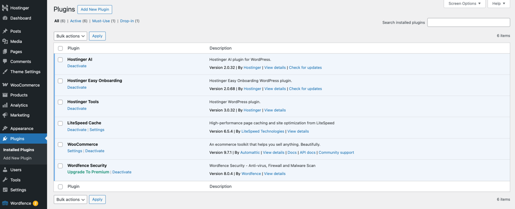 Managing installed plugins in WordPress