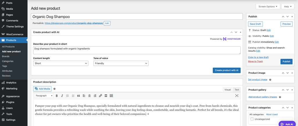 WooCommerce's new product editor in WordPress