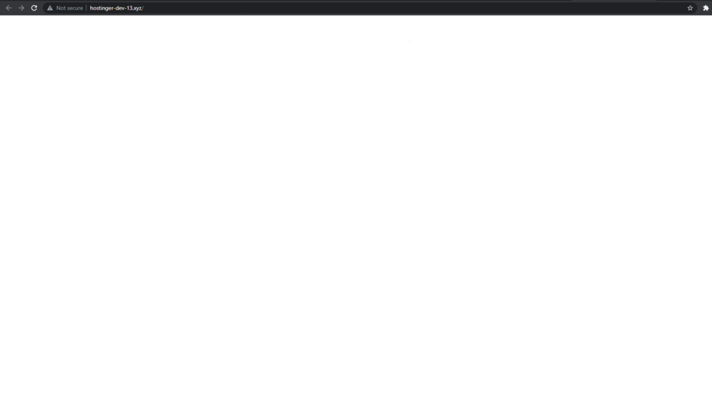 A white screen of death error in WordPress.