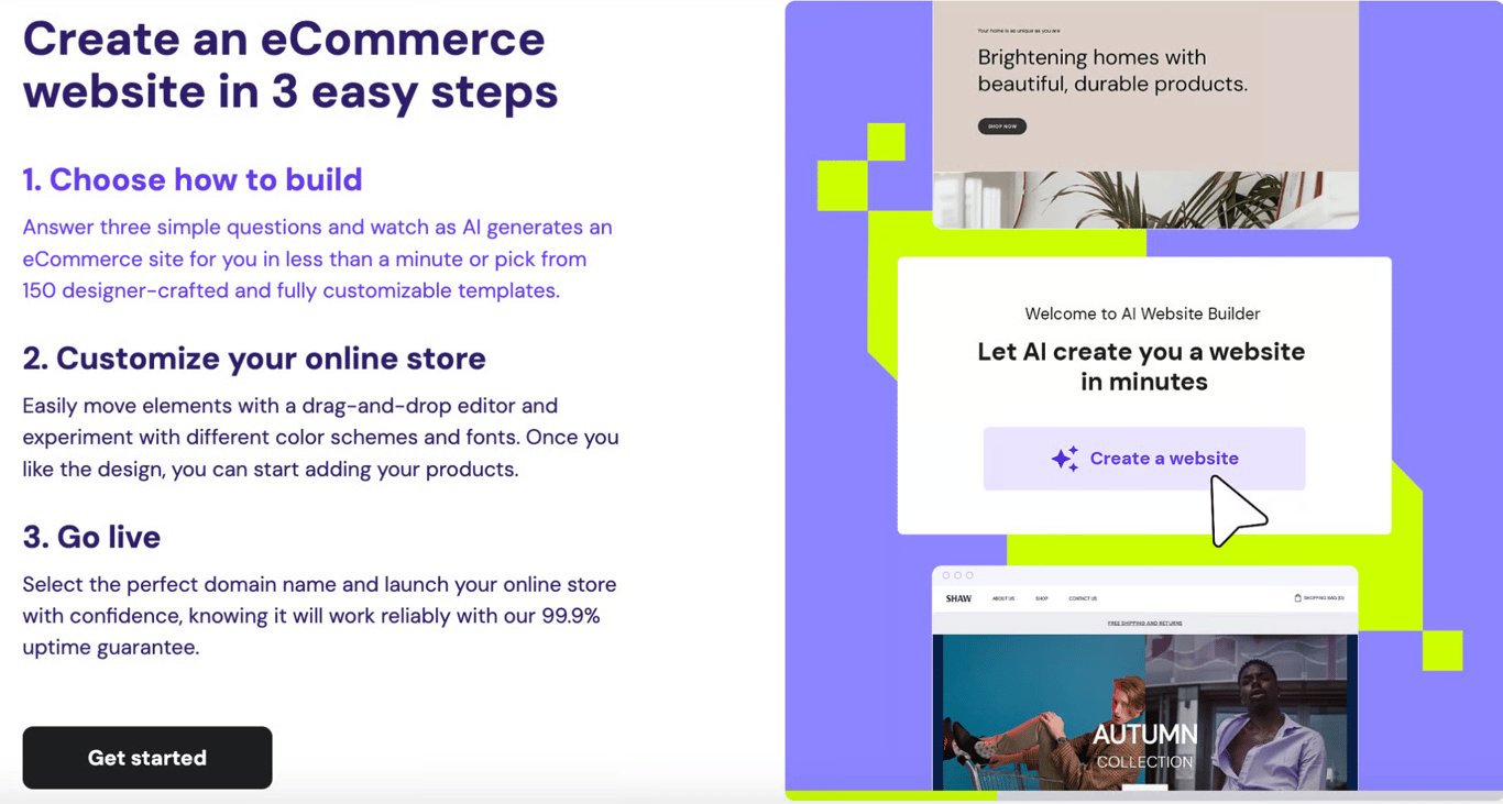Hostinger Ecommerce Website Builder