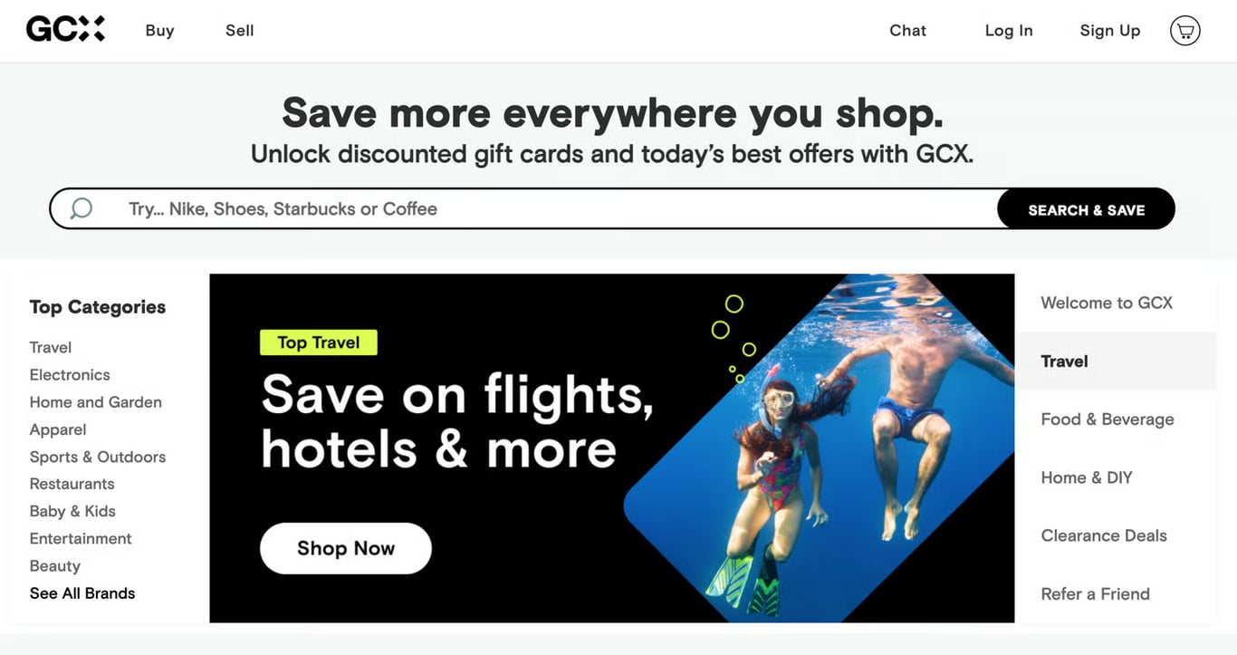 GCX home page