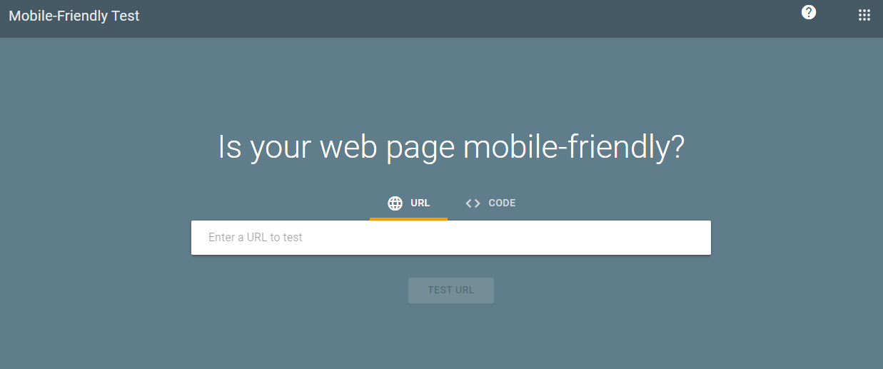Google's Mobile-Friendly Test tool.