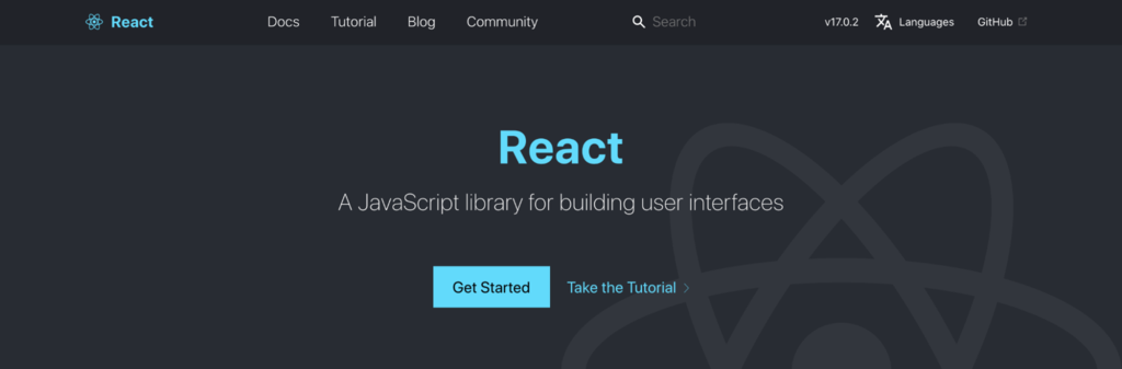 React homepage – A JavaScript library for building user interfaces