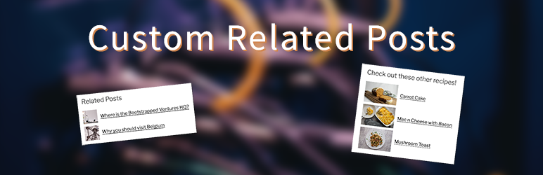 Custom Related Posts plugin banner
