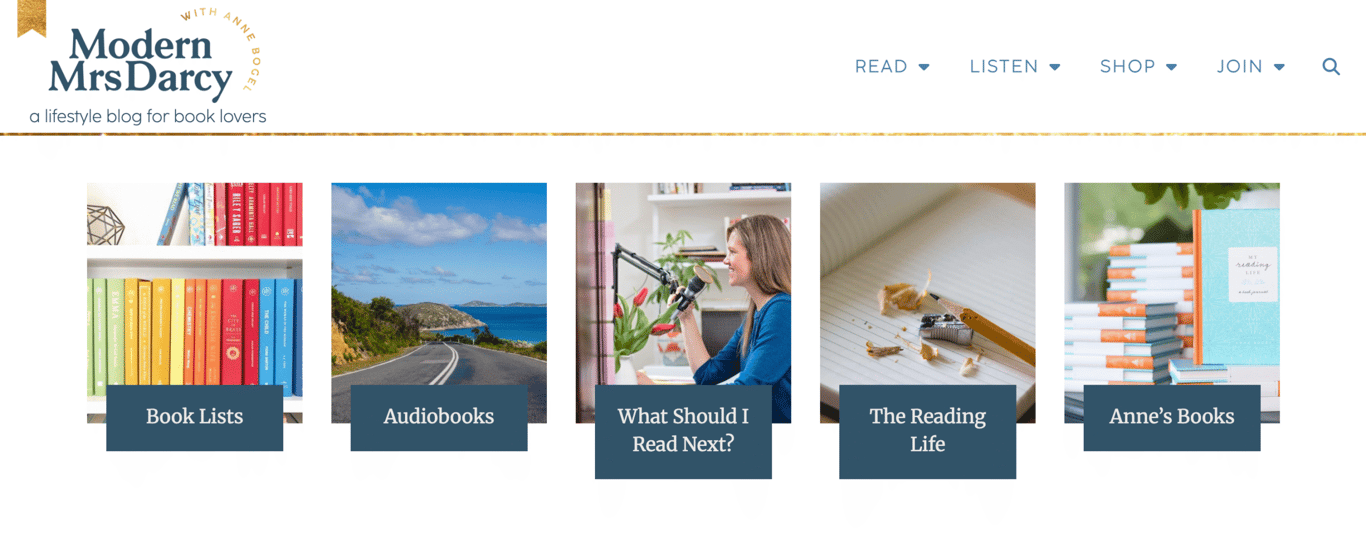 Modern Mrs Daisy's blog page