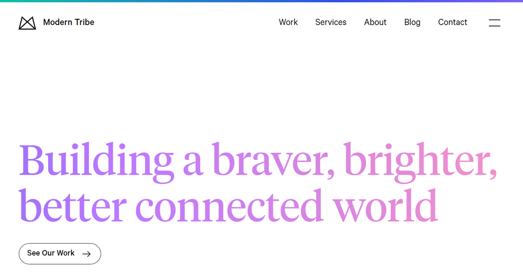 Modern Tribe's homepage