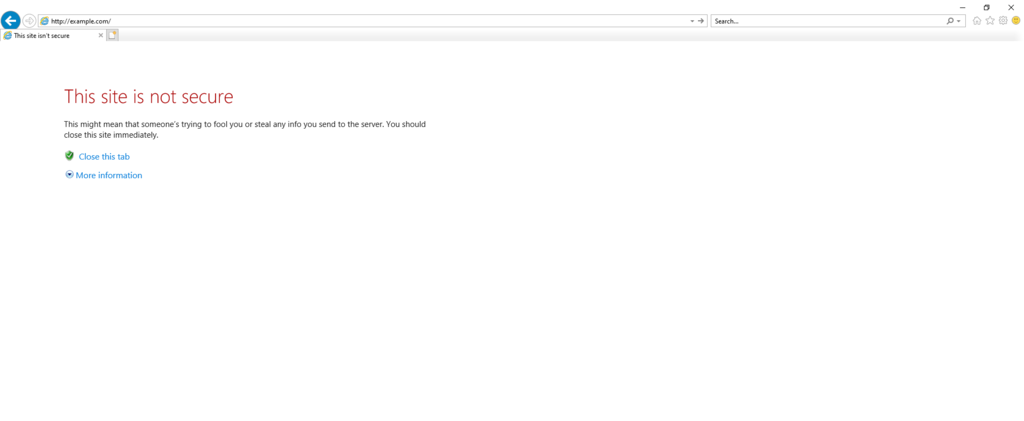 NET::ERR_CERT_COMMON_NAME_INVALI error on Internet Explorer