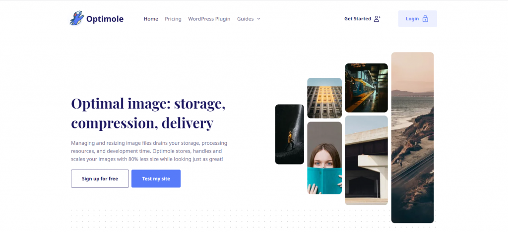 Optimole image optimization plugin website