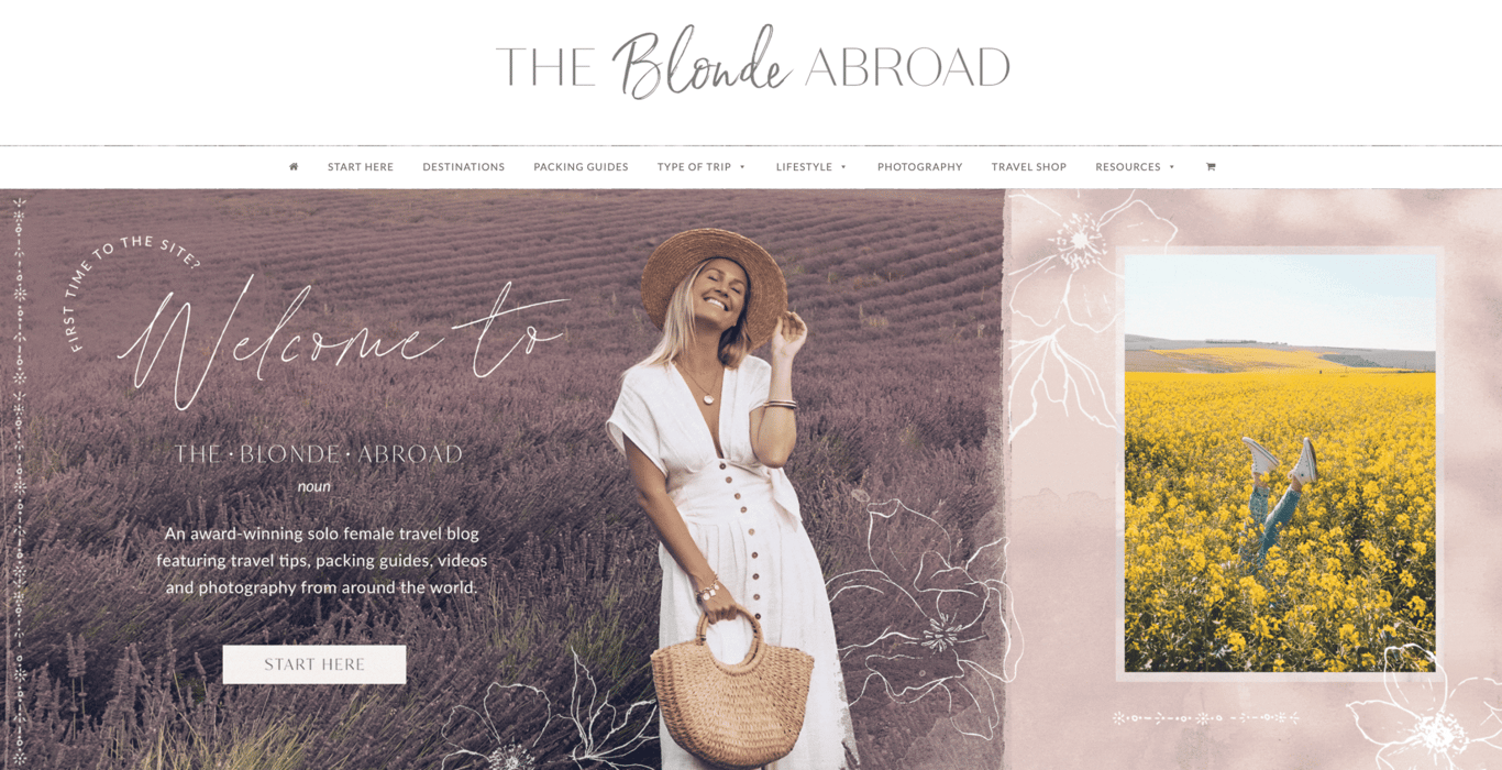 The Blonde Abroad's blog page