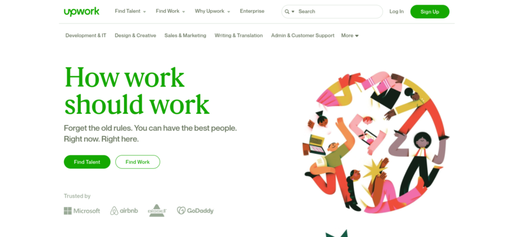 Upwork freelancing platform.