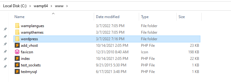 The location of your WordPress folder.